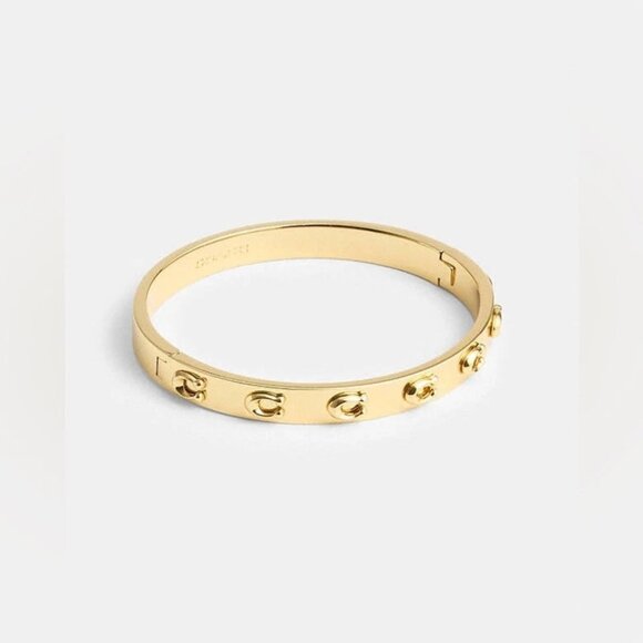Coach Signature C Hinged Bangle - Picture 1 of 7